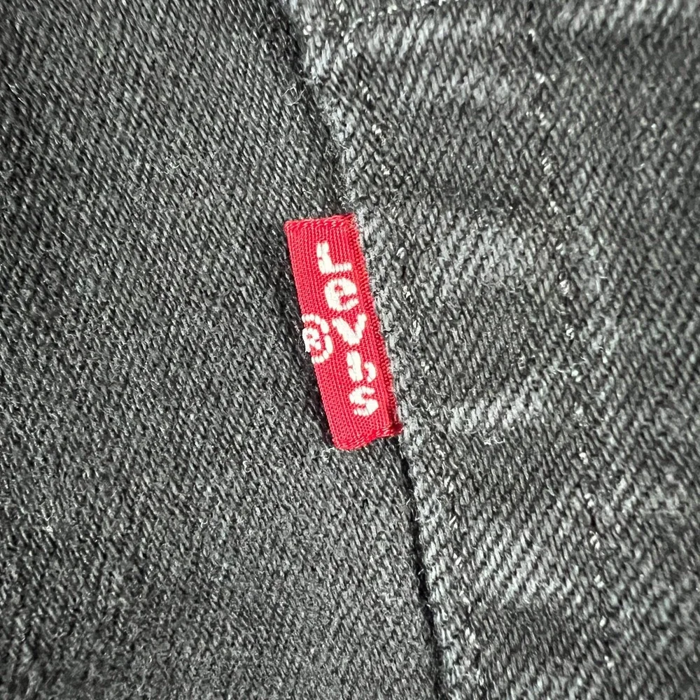 Levi's 505‎ Jeans Mens 38x28 Black Dark Wash Denim Cotton Mid Rise Straight Leg